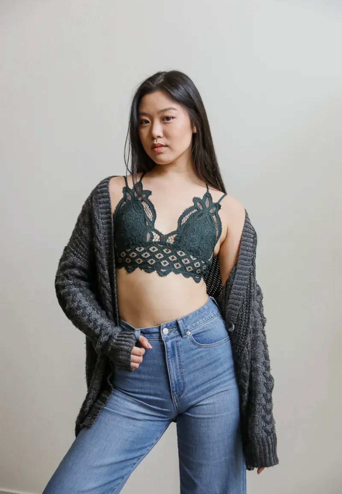 Emerald Lace Bralette