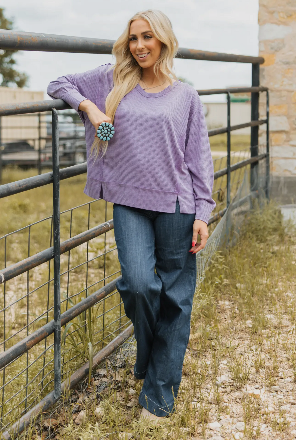 Madeline Waffle Top