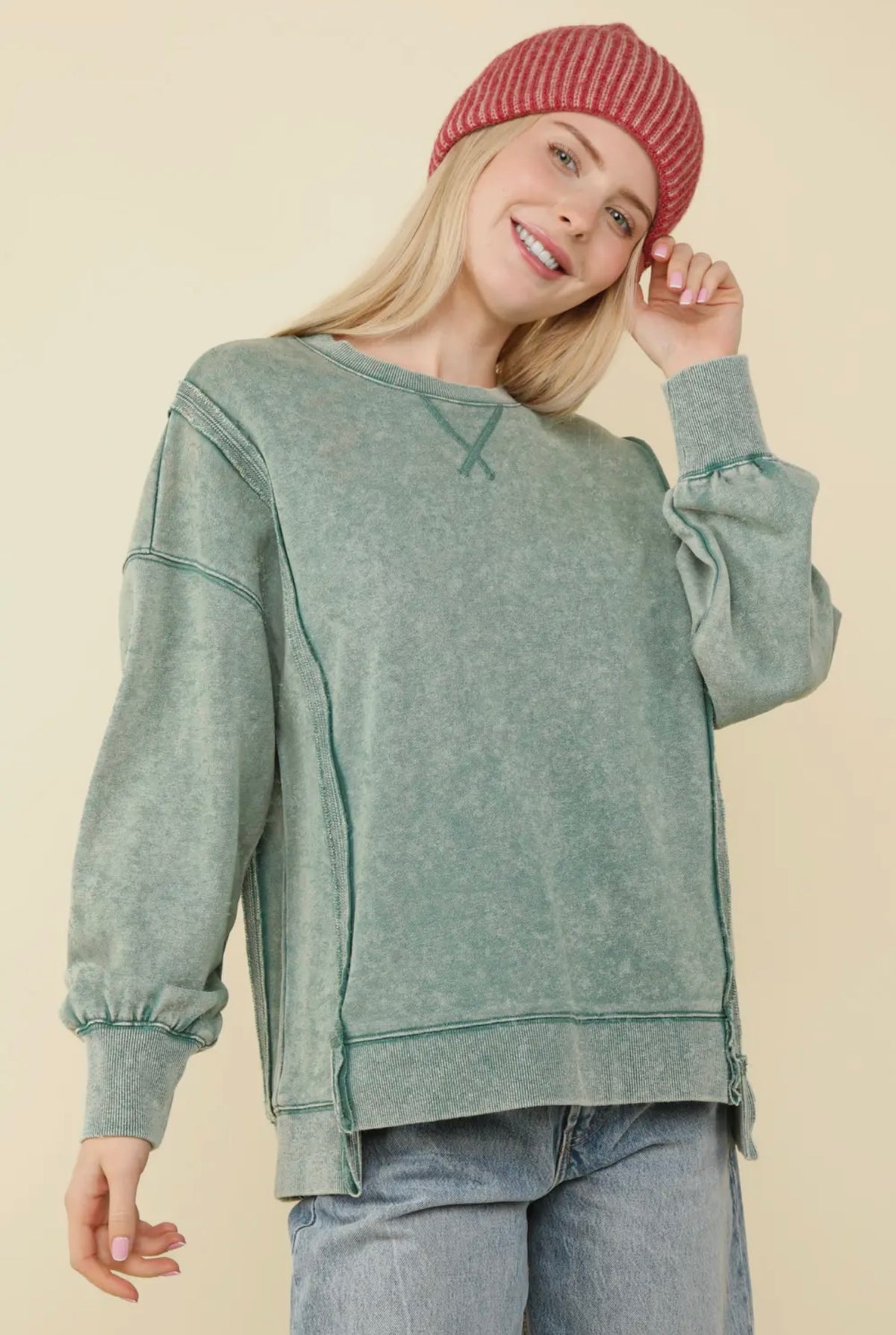 Jolie Mineral Washed Sweater