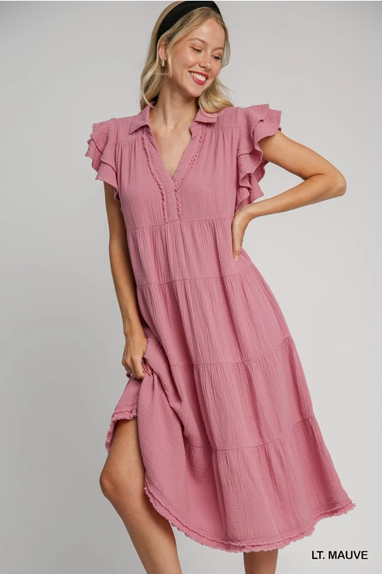 Lori Mauve Midi Dress