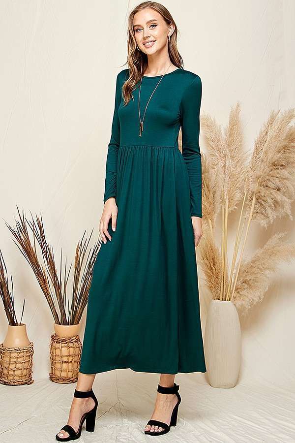 Green maxi dress